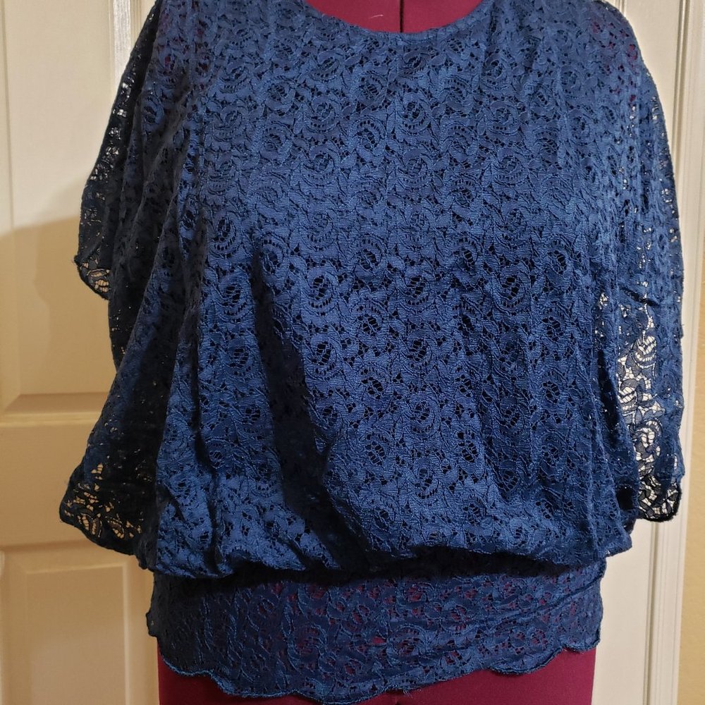 Collection by OSP Blue Lace Blouse